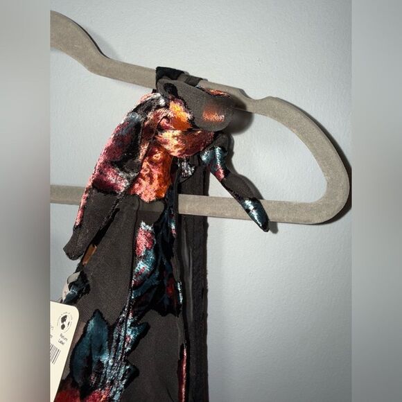 Free People womens Tied To You Tank in Dark Combo Sheer Velvet Burnout S NWT - Picture 4 of 9